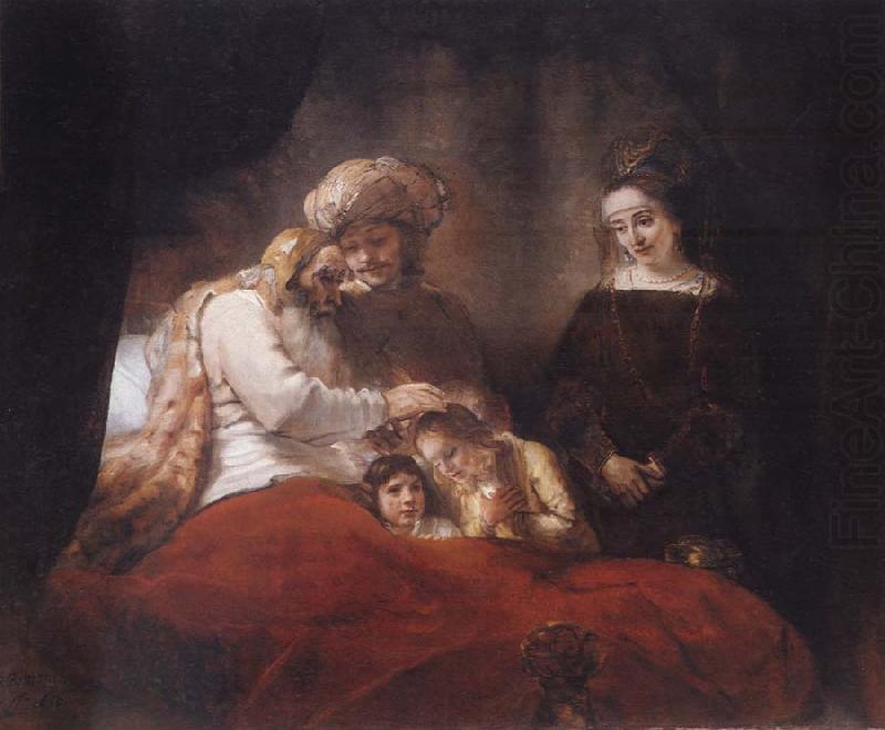 REMBRANDT Harmenszoon van Rijn Jacob Blessing the Sons of Joseph china oil painting image